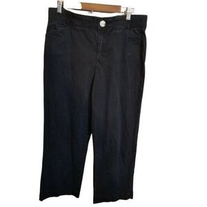 Christopher & Banks Womens Size 4 Black  Solid Capri Pants